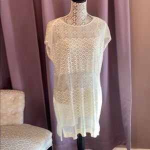 Sheer lace overlay top